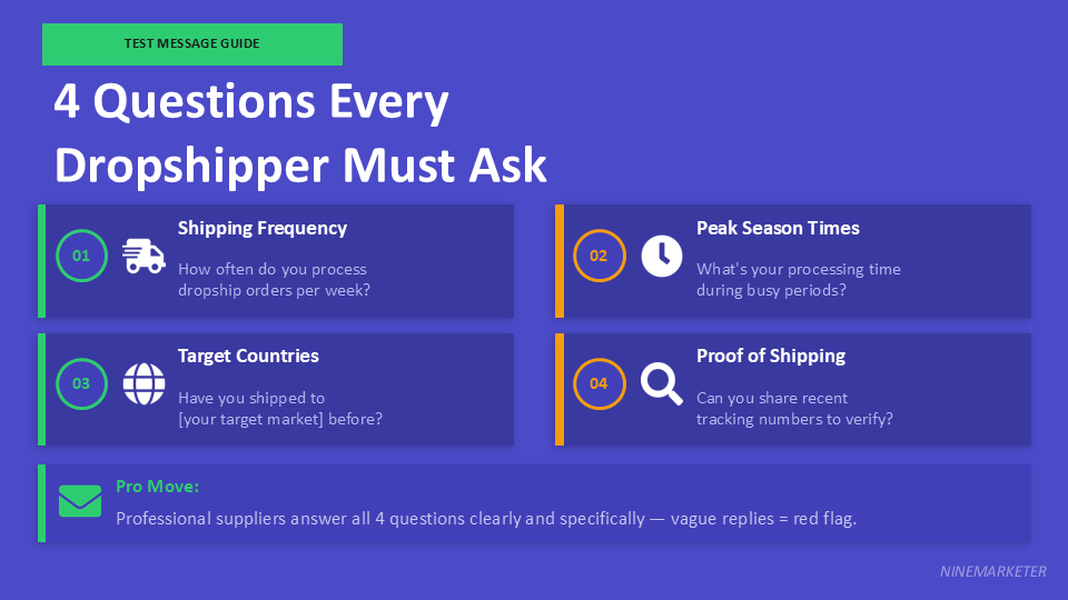 AliExpress Supplier Vetting Checklist: 10 Things to Check Before Ordering 11 4 Questions Every Dropshipper Must Ask