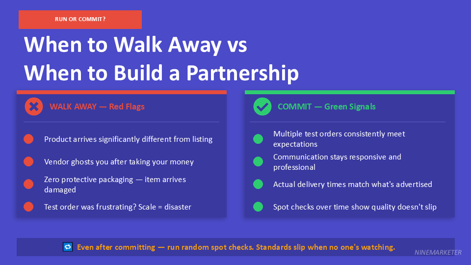 AliExpress Supplier Vetting Checklist: 10 Things to Check Before Ordering 33 When to Walk Away vs When to Build a Partnership