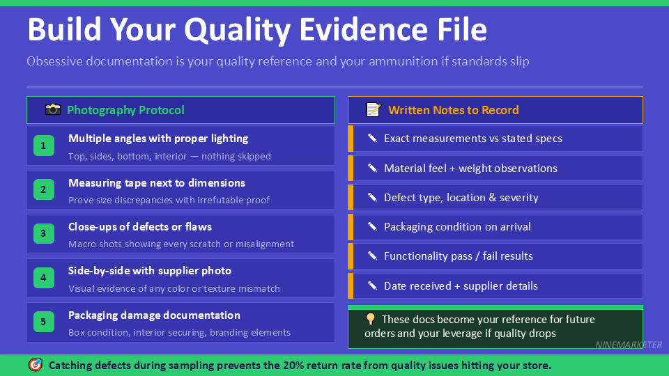 Build Your Quality Evidence File
