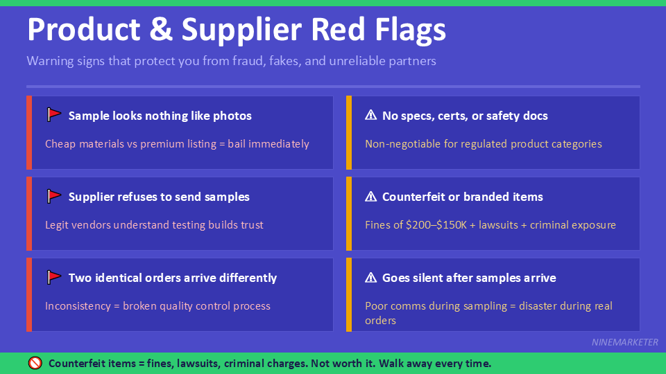 Product Supplier Red Flags
