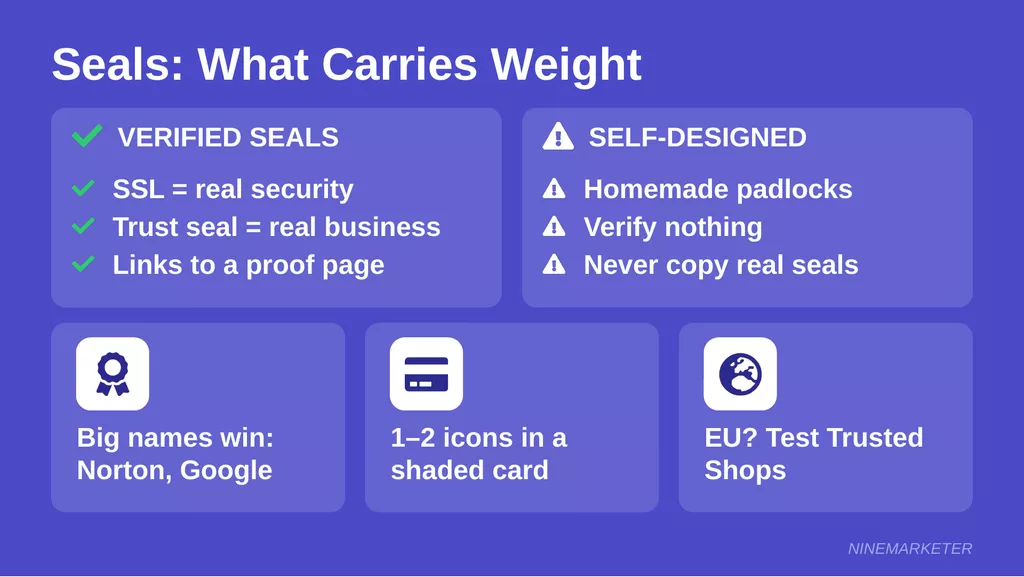 Verified Vs Self Designed Trust Seals Ecommerce